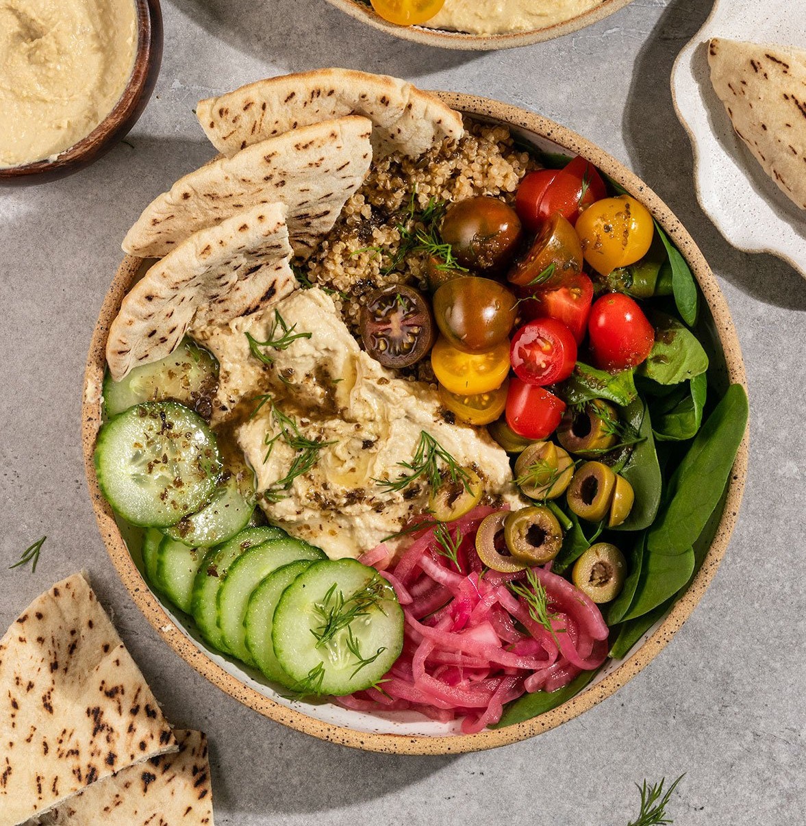 Mediterranean Hummus Bowls